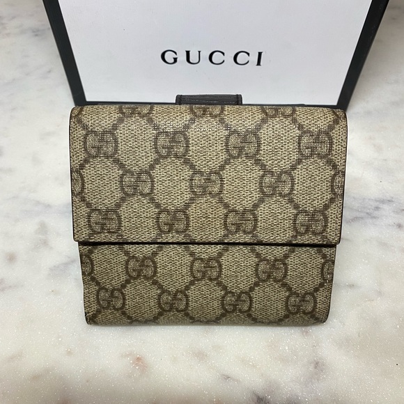 Gucci Canvas/PVC Compact Vintage Wallet - Picture 2 of 10